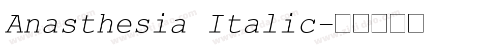 Anasthesia Italic字体转换